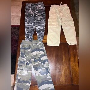 Place Kids Camouflage and Beige Cargo Pants Trio
